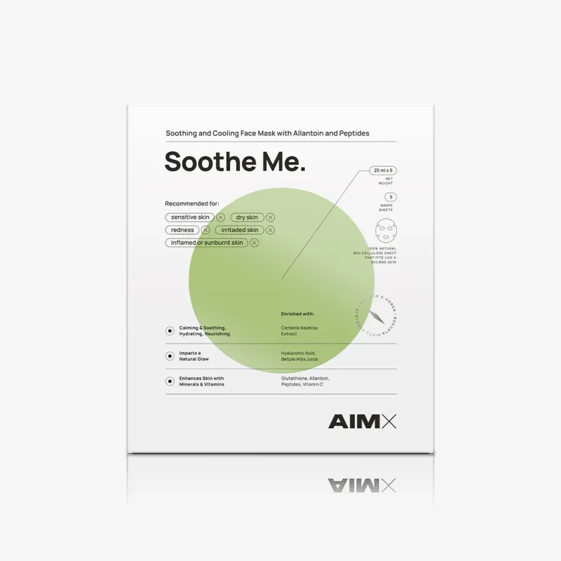 SOOTHING SHEET MASK WITH PEPTIDES "Soothe Me" AIMX SOOTHING SHEET MASK WITH PEPTIDES "Soothe Me" AIMX