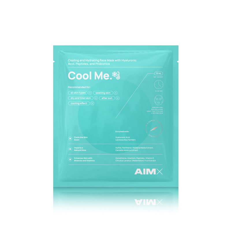HYDRATING AND COOLING FACE MASK WITH PROBIOTIC "Cool Me" AIMX HYDRATING AND COOLING FACE MASK WITH PROBIOTIC "Cool Me" AIMX