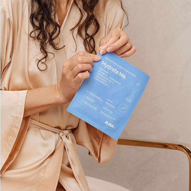 MOISTURING SHEET MASK WITH PEPTIDES "Hydrate Me" AIMX MOISTURING SHEET MASK WITH PEPTIDES "Hydrate Me" AIMX