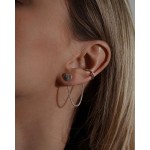 No More CHAINED LINE EAR CUFF SILVER