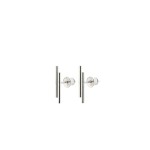 No More DOUBLE PIPE EARRINGS SILVER No More DOUBLE PIPE EARRINGS SILVER