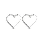 No More BOLD HEART HOOPS SILVER No More BOLD HEART HOOPS SILVER
