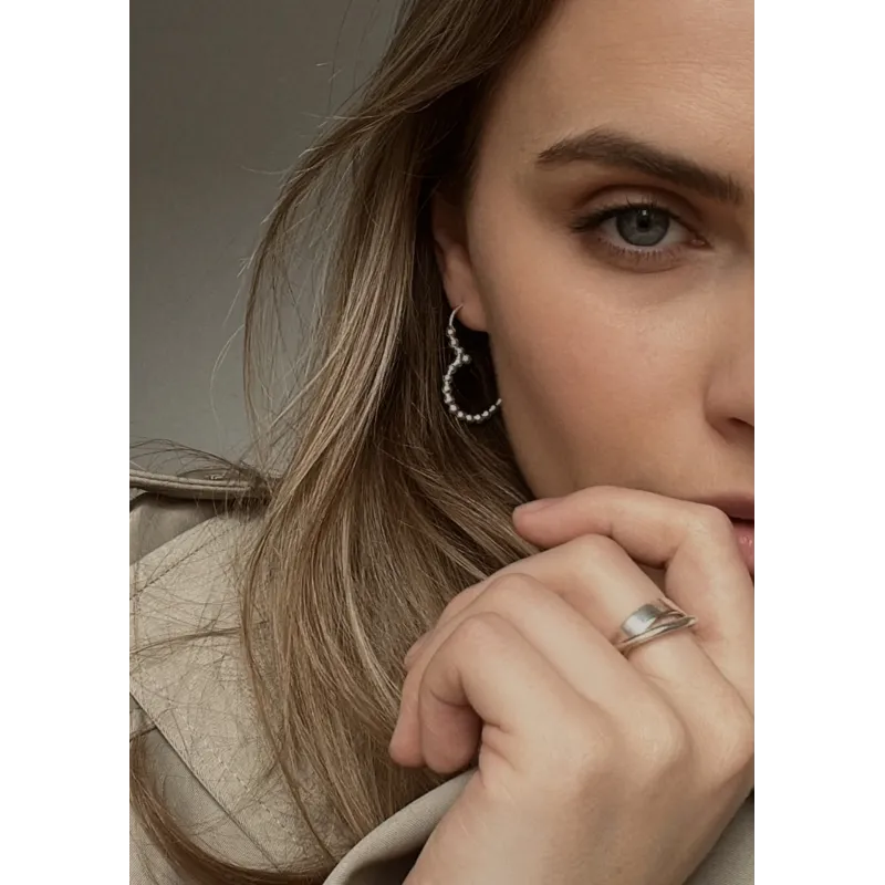 No More BOLD HEART HOOPS SILVER No More BOLD HEART HOOPS SILVER