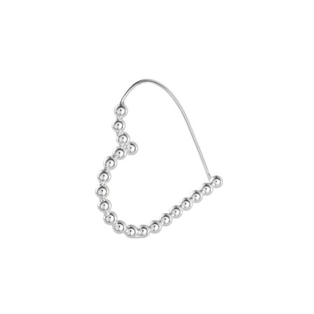 No More BOLD HEART HOOPS SILVER