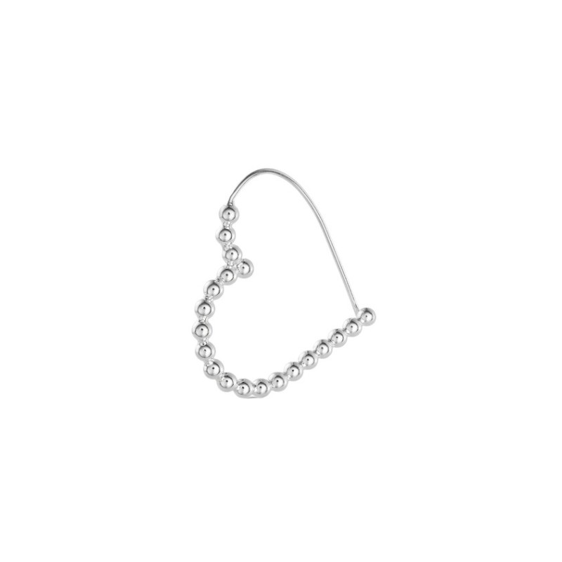 No More BOLD HEART HOOPS SILVER No More BOLD HEART HOOPS SILVER