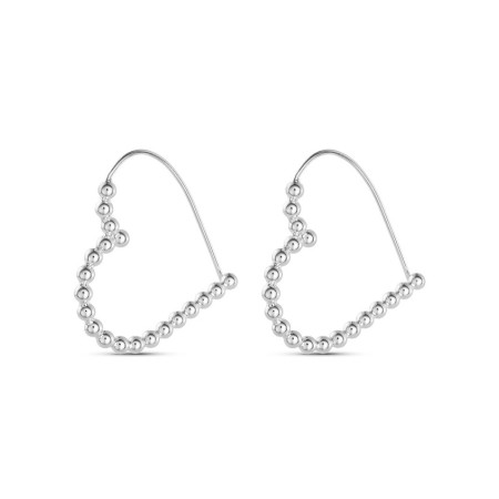 No More BOLD HEART HOOPS SILVER