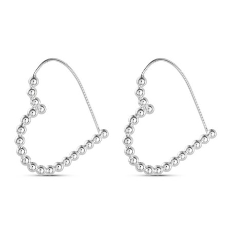 No More BOLD HEART HOOPS SILVER