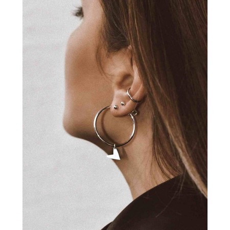 No More LOVE HOOPS SILVER