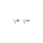 No More LOVE STUD EARRINGS SILVER No More LOVE STUD EARRINGS SILVER