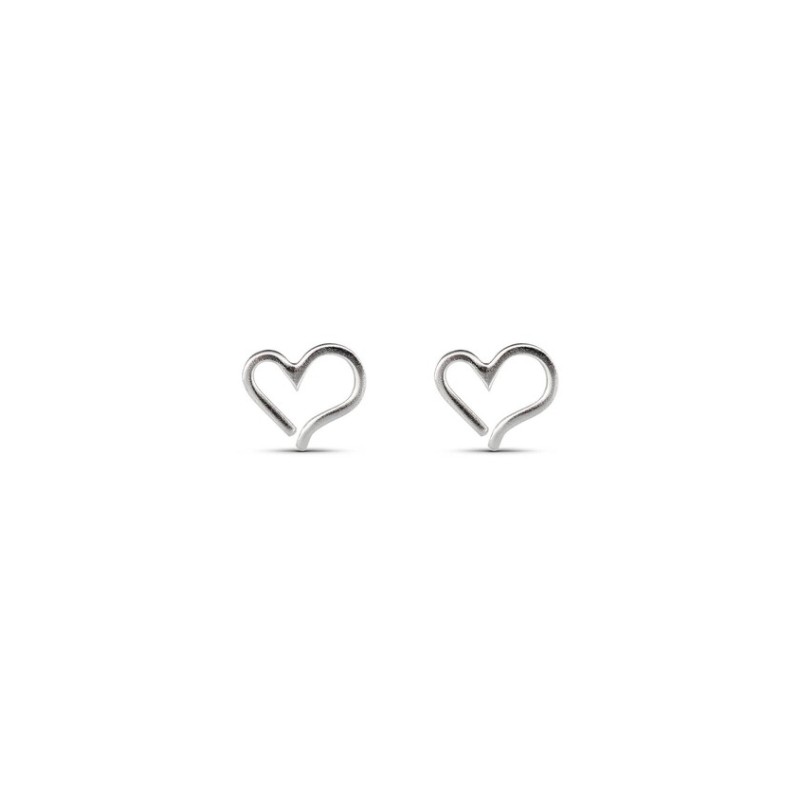 No More OPEN HEART STUD EARRINGS SILVER No More OPEN HEART STUD EARRINGS SILVER