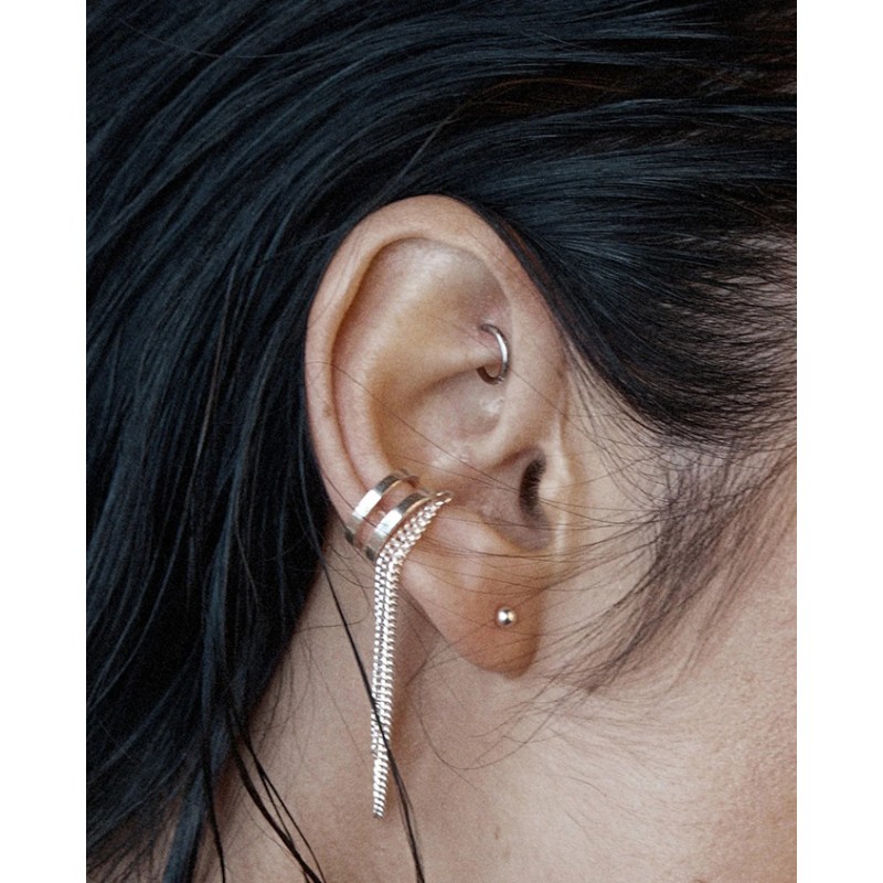 No More REVOLVE EAR CUFF SILVER
