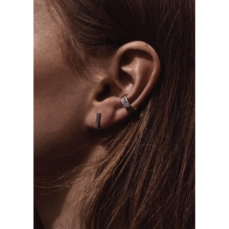 No More SQUARE STUD EARRINGS SILVER No More SQUARE STUD EARRINGS SILVER