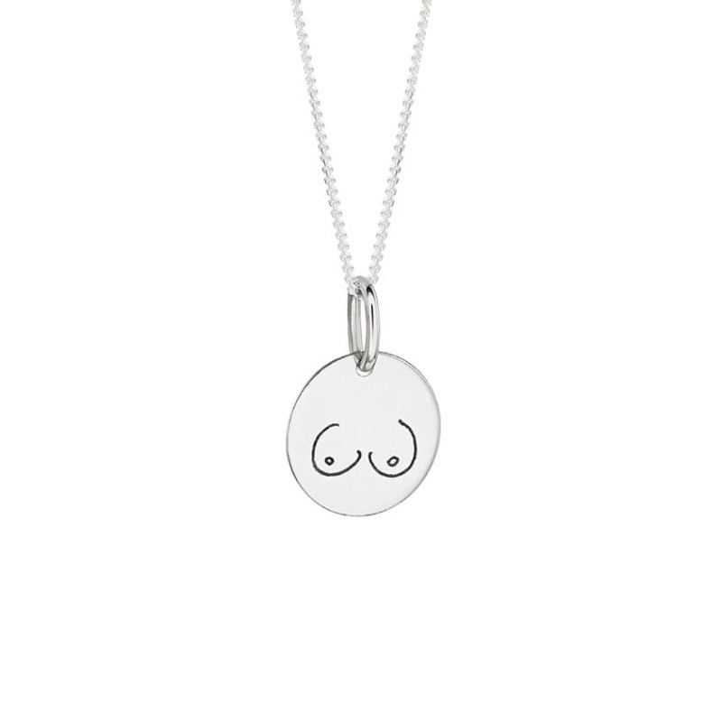 No More BOOBS NECKLACE SILVER No More BOOBS NECKLACE SILVER