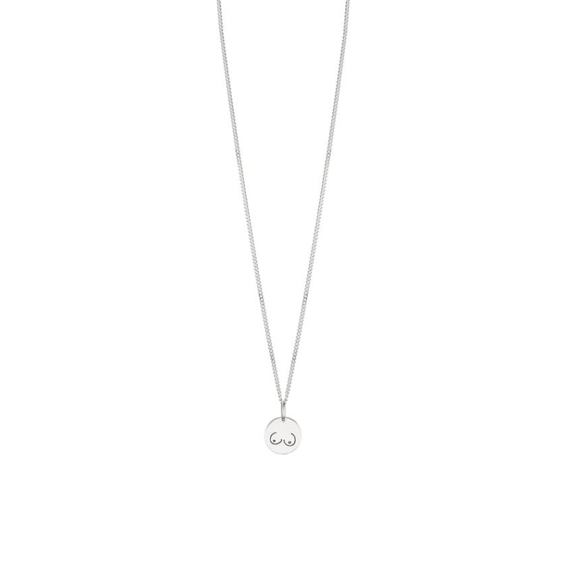 No More BOOBS NECKLACE SILVER No More BOOBS NECKLACE SILVER