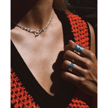 No More PAPER CLIP CHOKER SILVER