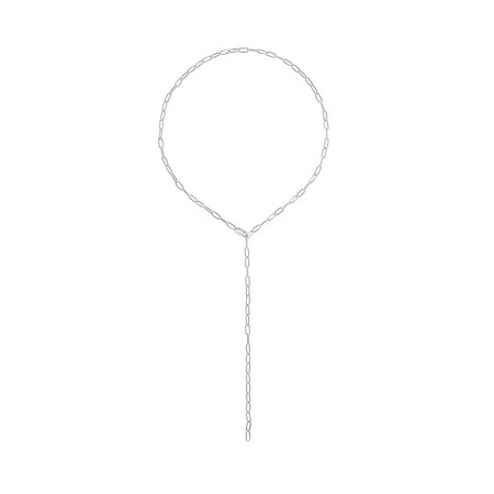 No More PAPER CLIP Y-NECKLACE SILVER