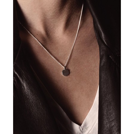 No More PLATE NECKLACE SILVER