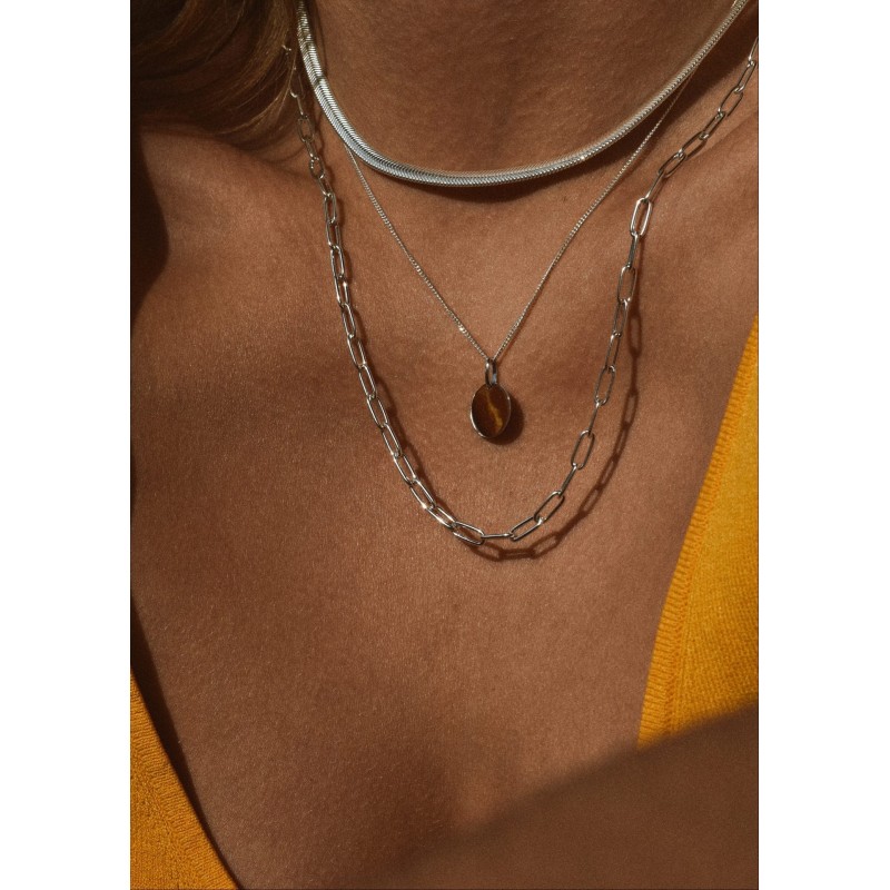 No More PLATE NECKLACE SILVER No More PLATE NECKLACE SILVER