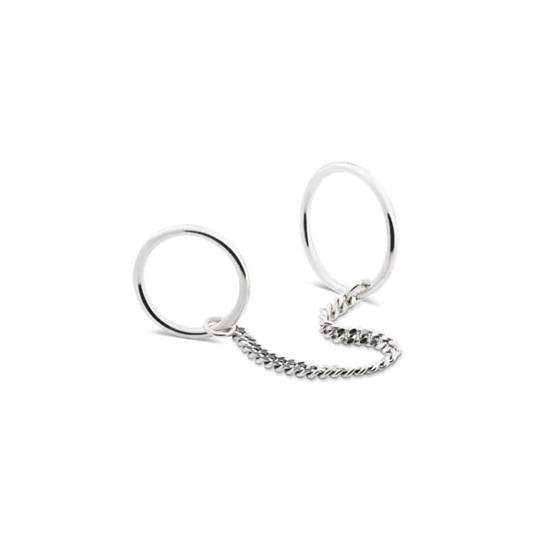 No More CHAINED RINGS SILVER