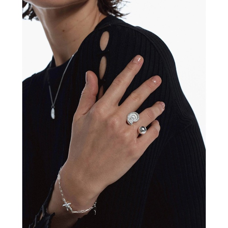 No More SEA SNAIL OPEN RING SILVER