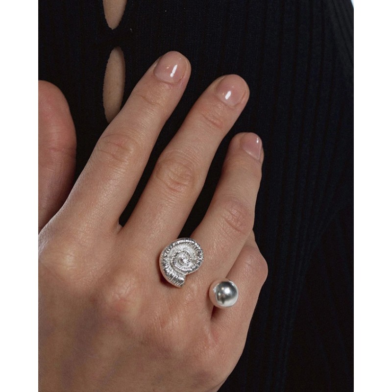 No More SEA SNAIL OPEN RING SILVER
