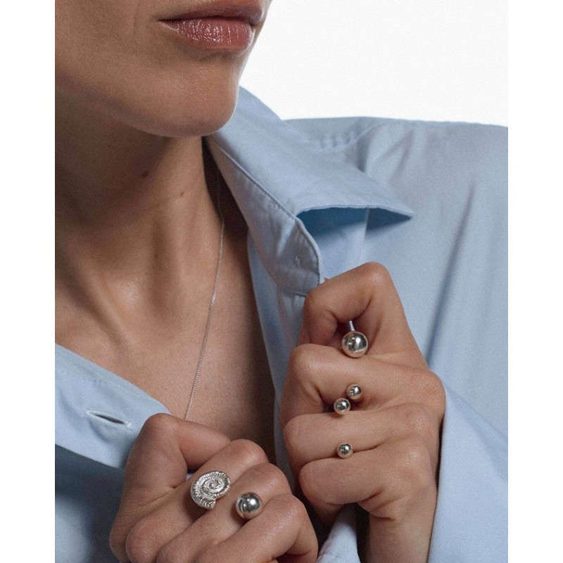 No More SEA SNAIL OPEN RING SILVER