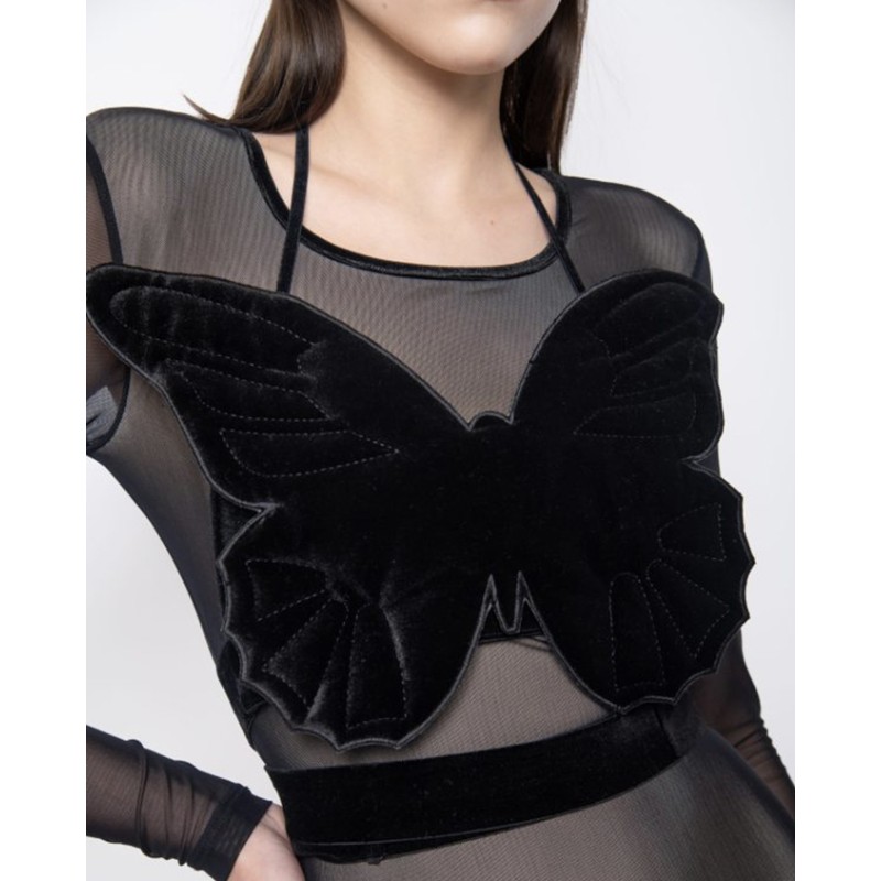 Agnė Kuzmickaitė BLACK BUTTERFLY TOP + MESH BODYSUIT Agnė Kuzmickaitė BLACK BUTTERFLY TOP + MESH BODYSUIT