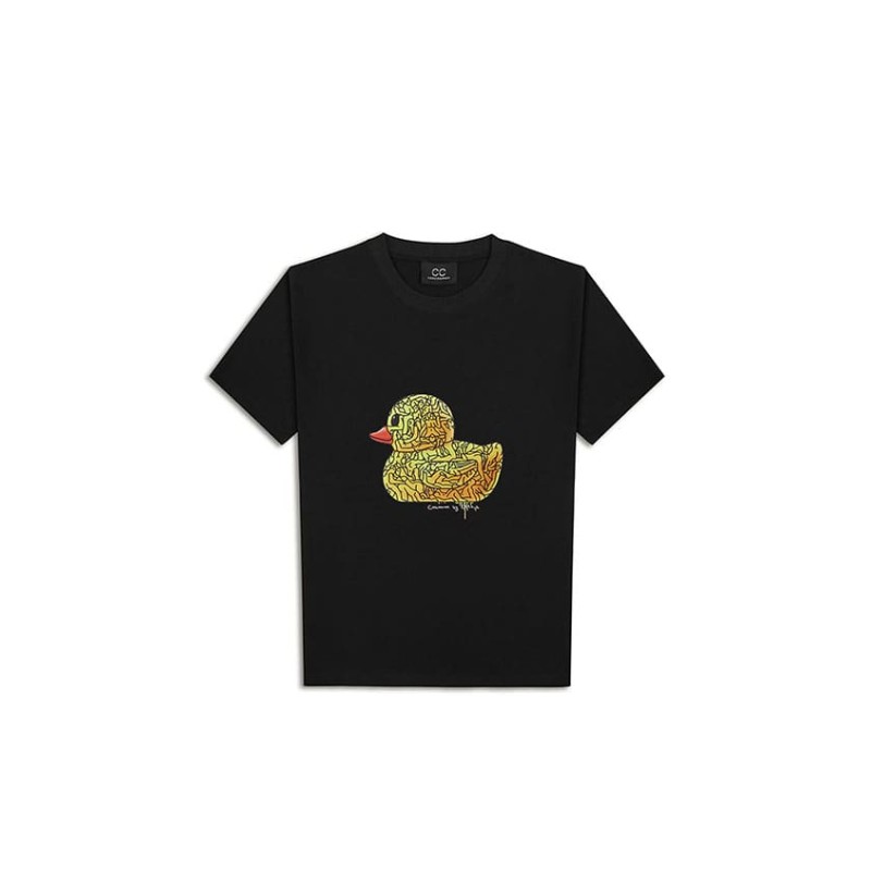 Coocoomos ICONIC DUCK BY ETTOJA T-SHIRT BLACK Coocoomos ICONIC DUCK BY ETTOJA T-SHIRT BLACK